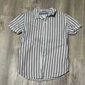 Cactus Boys Striped Shirt Short Sleeve Button Up Casual Top Size‎ 9/10